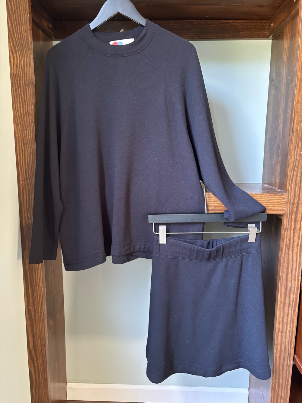 Free People Beach Black Skirt Set - Long Sleeve Top & Mini Skirt - Picture 2 of 8
